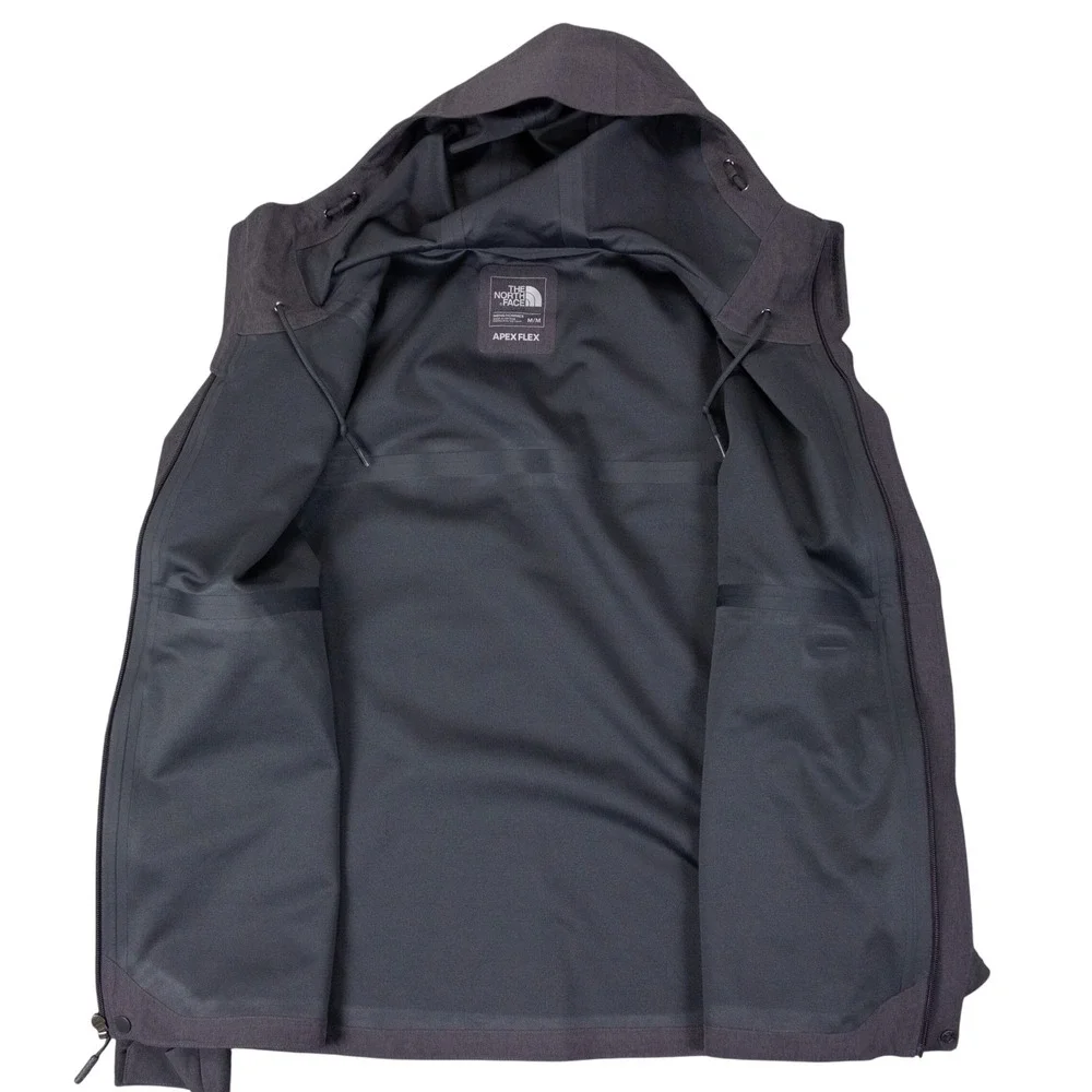 The North Face Apex Flex GTX Jacket Mens Medium Grey Dry Vent Waterproof Hooded